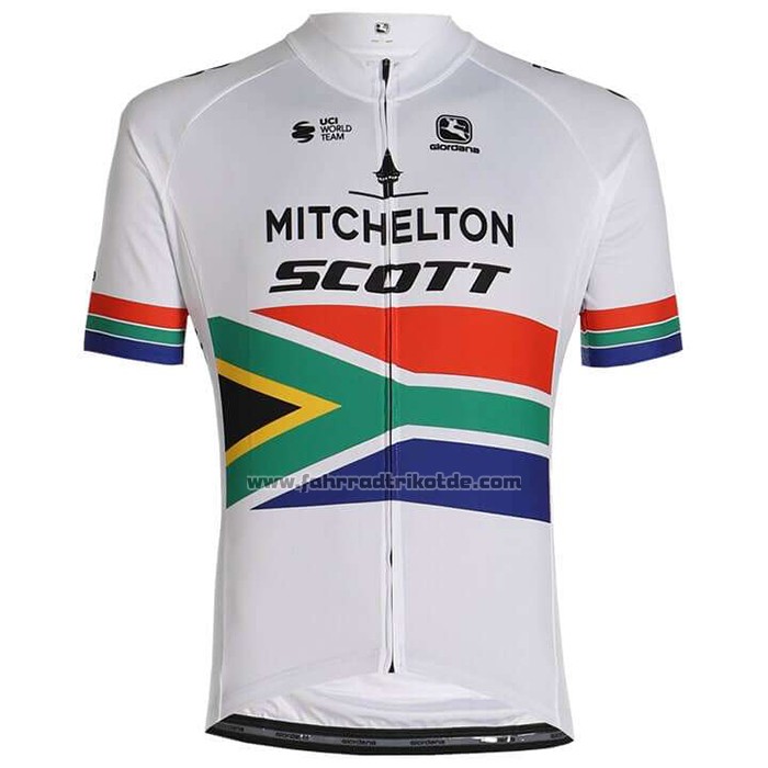2020 Fahrradbekleidung Mitchelton-scott Champion Afrika Trikot Kurzarm und Tragerhose